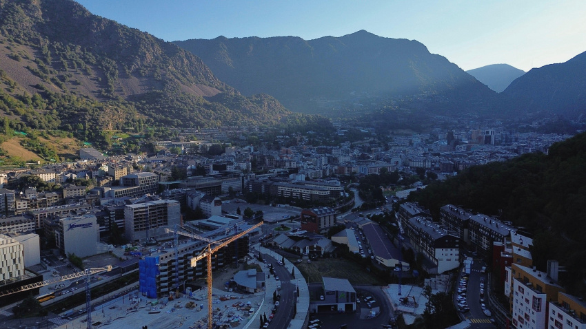 Vista general de Andorra la Vella, Andorra.