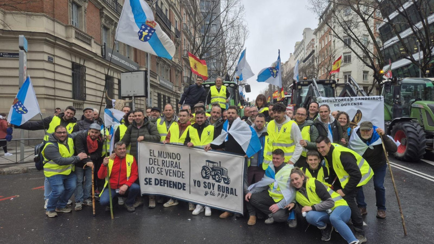 El grupo de Ourense, en la manifestación de Madrid