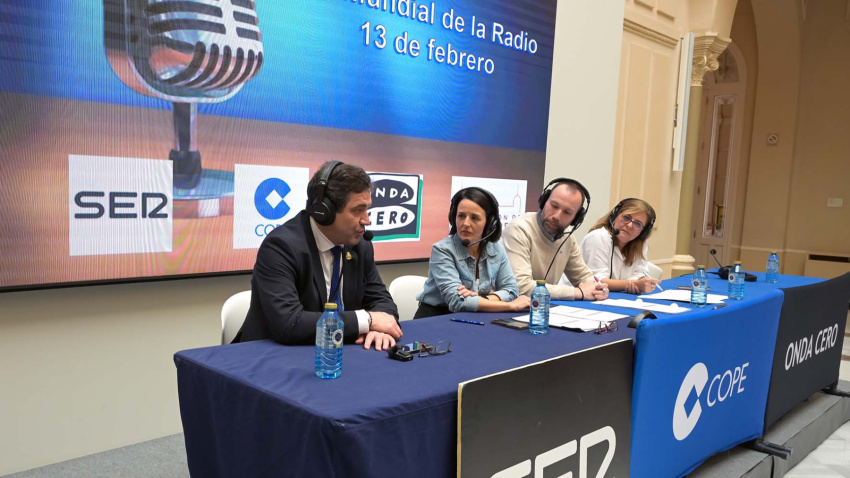 Miguel Ángel Valverde, presidente de la Diputación de Ciudad Real, en el programa especial con motivo del Día Mundial de la Radio 2026
