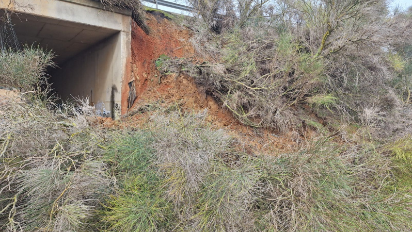 Desprendimiento en la A-52 en la provincia de Zamora