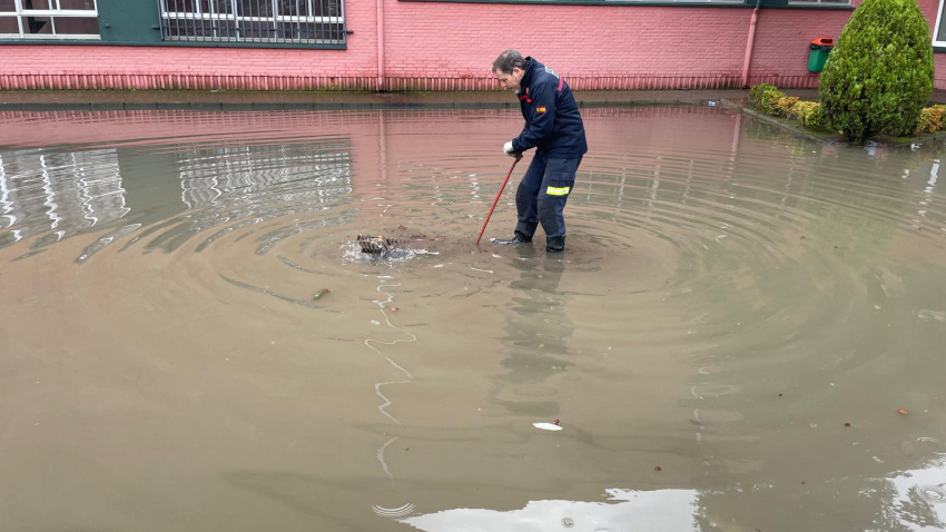Inundación en un centro educativo de Benavente