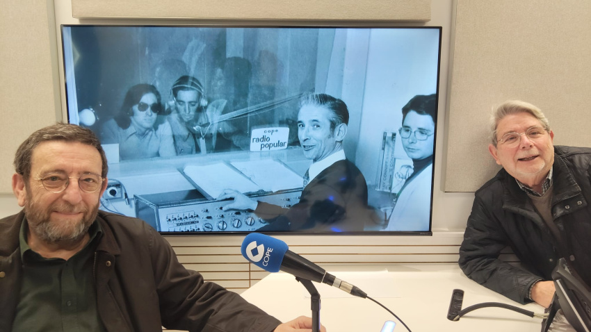 Pepe Ferrer y Pascual Luis Segura, locutores en Radio Popular de la Plana