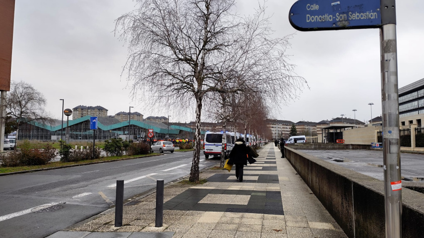 Concentración de trabajadores de Tubos Reunidos en Vitoria, frente al Gobierno vasco