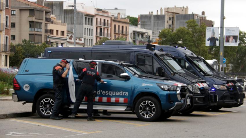 Control policial en Olot