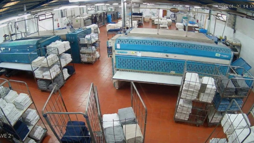 Interior de la lavandería de Tejido El Mundo