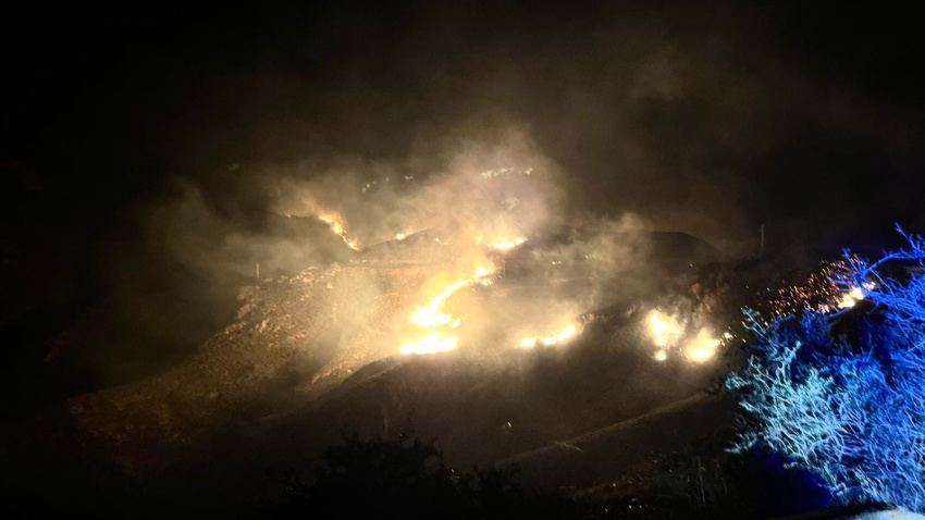 Fuego en Cabo Tiñoso
