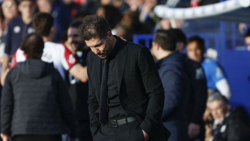 Diego Pablo Simeone, durante el Rayo-Atlético