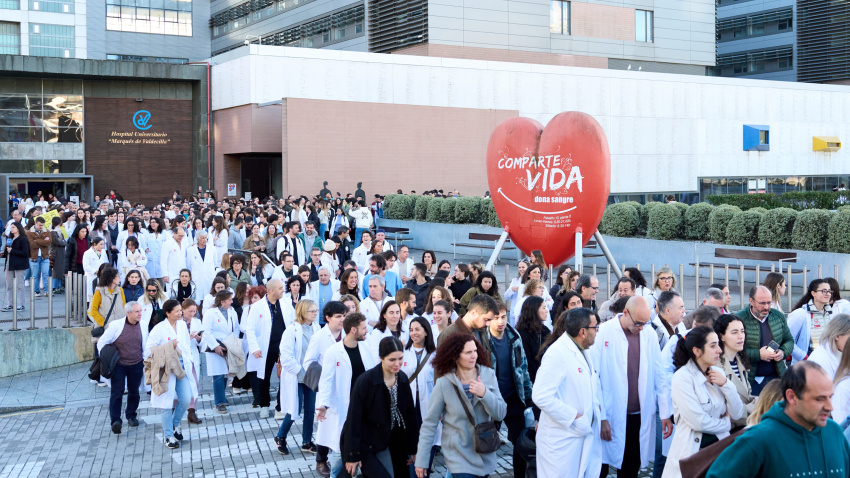 Poresta el pasado diciembre en Valdecilla.ep manifectacion medicos FOTO: Juanma Serrano