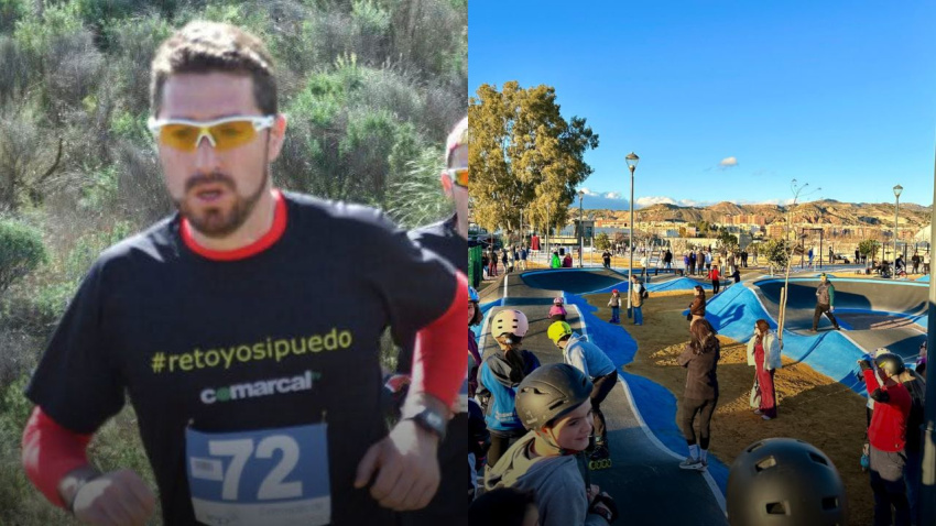 El tristemente fallecido Juan José Miñarro, izquierda, pondrá nombre al nuevo Centro de Deportes Urbanos de Lorca