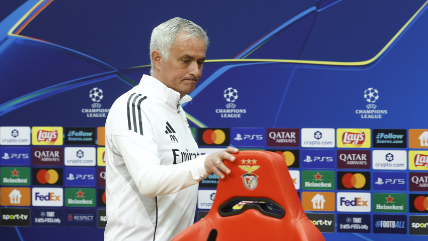 José Mourinho, en la rueda de prensa previa al Benfica-Real Madrid