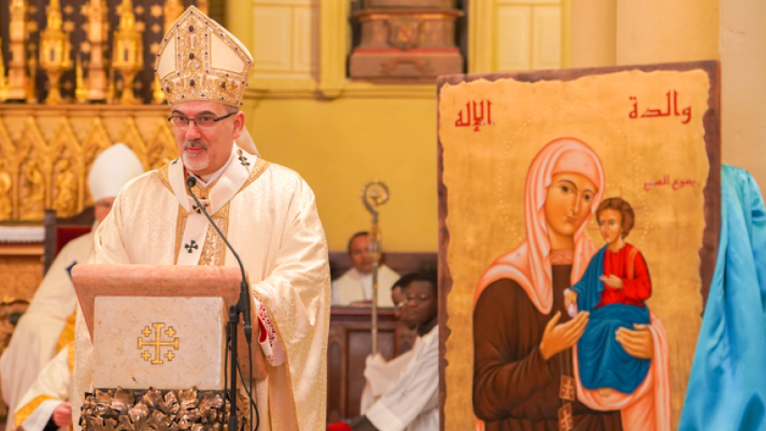 El Patriarca de Jerusalén, cardenal Pierbattista Pizzaballa
