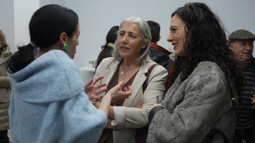 Marisol Morandeira (en el centro), en un acto de la Diputación de Lugo