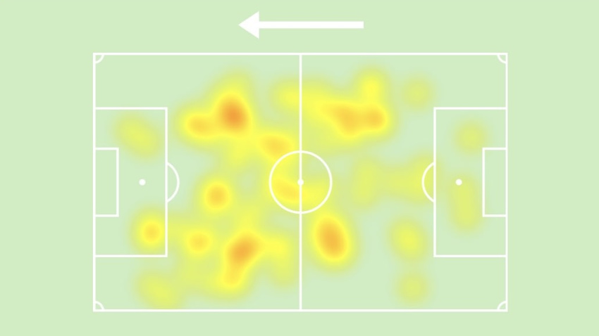 Guerra apareció por todas las parcelas del terreno de juego