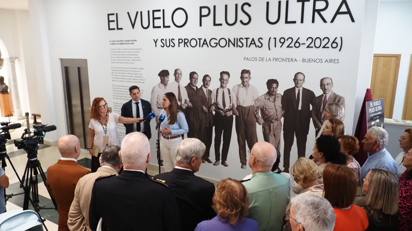 (Foto de ARCHIVO)Acto de inauguración de la exposición 'El vuelo Plus Ultra y sus protagonistas 1926-2026' en Palos de la Frontera (Huelva).REMITIDA / HANDOUT por AYUNTAMIENTO DE PALOS DE LA FRONTERAFotografía remitida a medios de comunicación exclusivamente para ilustrar la noticia a la que hace referencia la imagen, y citando la procedencia de la imagen en la firma28/10/2025