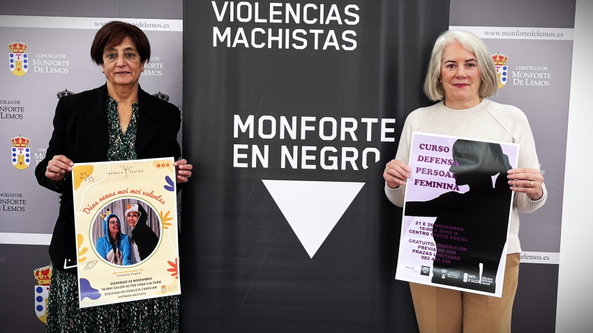 Margarita López con la teniente de alcalde, Gloria Prada