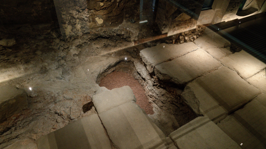 Restos encontrados en el Gran Hotel Barcino