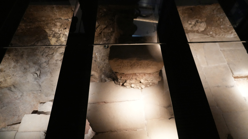 Restos encontrados en el Gran Hotel Barcino