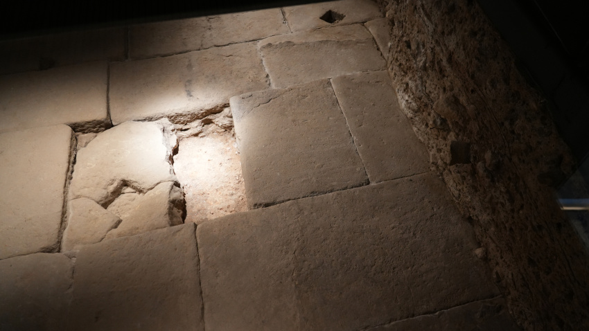 Restos encontrados en el Gran Hotel Barcino