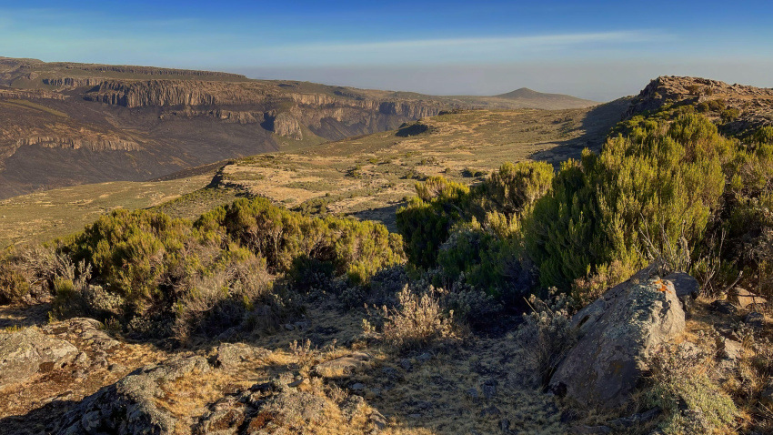 Montañas Bale: un hermoso y singular paisaje montañoso del Gran Valle del Rift, Etiopía.