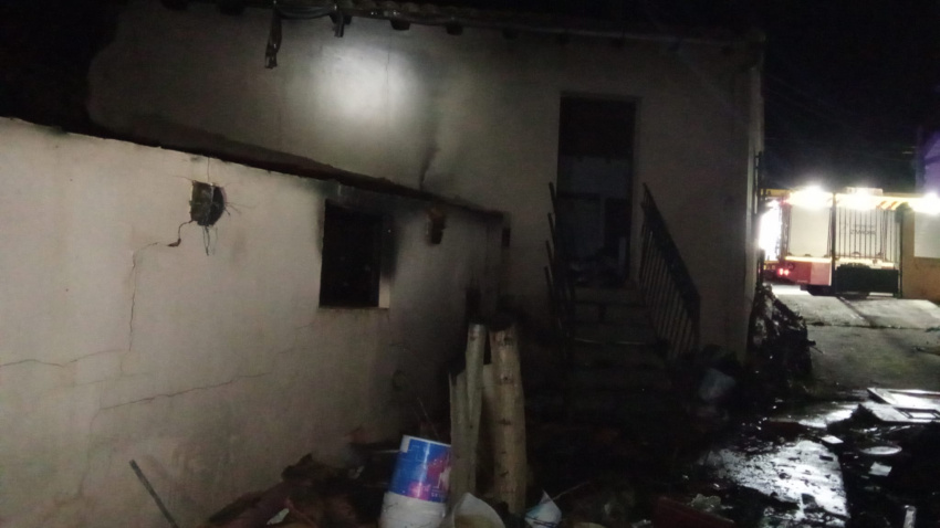 Estado en el que quedó la vivienda en Villanueva de las Peras