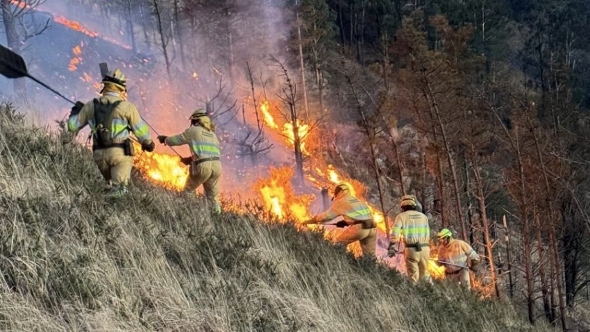 Incendio forestal en Cantabria
