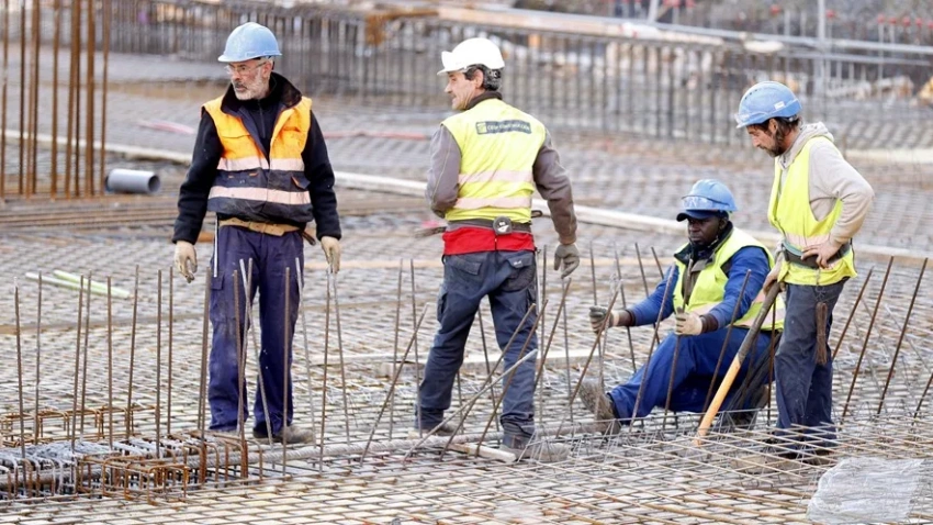 Trabajadores de la construcción, en una imagen de archivo.