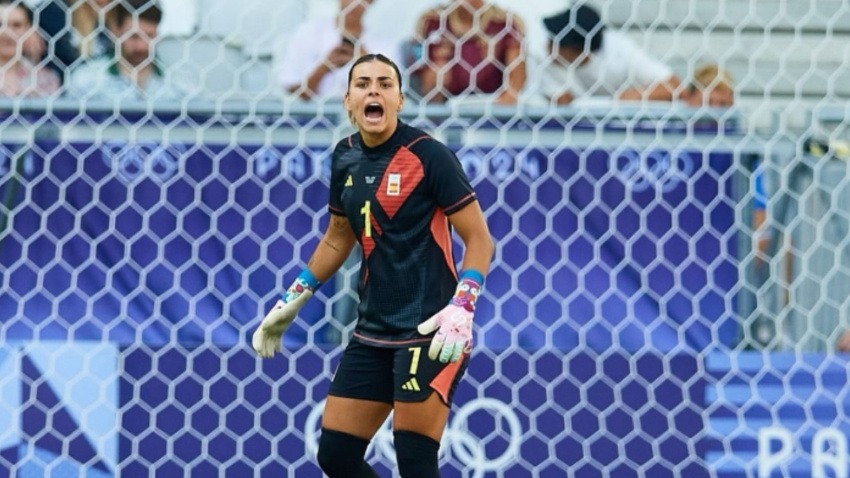 Misa Rodríguez durante el España - Brasil de los JJOO