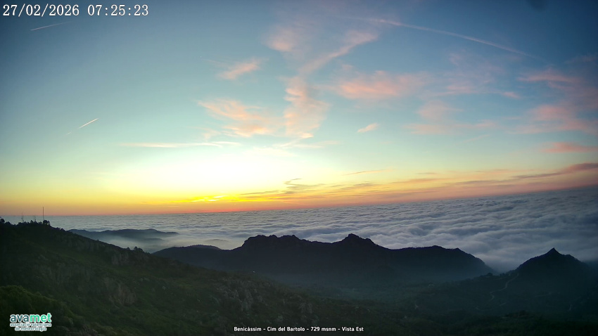 Vista desde la cima del Bartolo con la cámara de la estación meteorológica de Avamet
