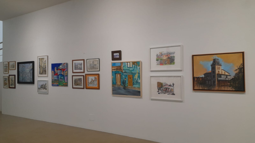 Una parte de la exposición "Ferrol no pasado"