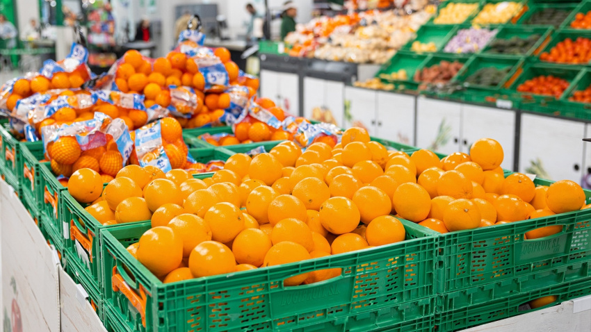 Naranjas en un supermercado Mercadona