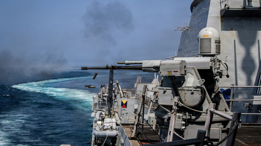 Buque de la Armada estadounidense 'USS Frank E. Petersen Jr'REMITIDA / HANDOUT por CENTCOMFotografía remitida a medios de comunicación exclusivamente para ilustrar la noticia a la que hace referencia la imagen, y citando la procedencia de la imagen en la firma28/2/2026