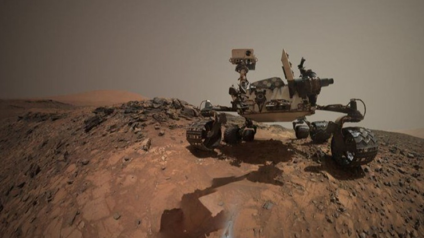 Robot Curiosity en el planeta Marte