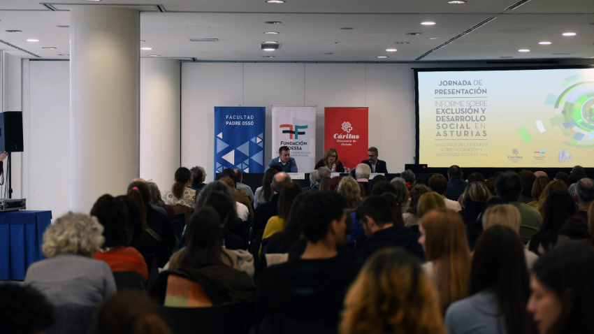 Una imagen de la presentación del Informe FOESSA hace unas semanas en Oviedo