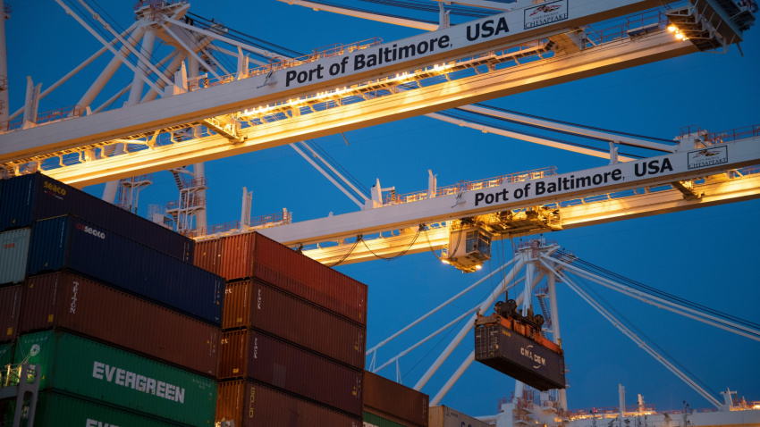 Foto de archivo de contenedores. Exportaciones a Estados Unidos