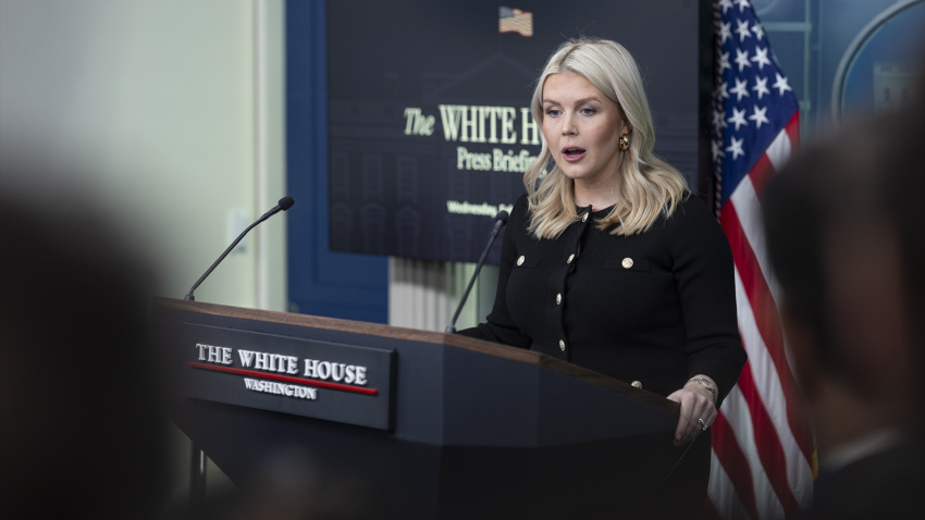 La secretaria de prensa de la Casa Blanca, Karoline Leavitt