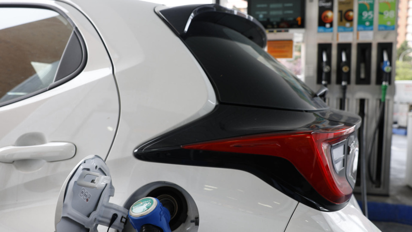 Vista de una gasolinera en Madrid