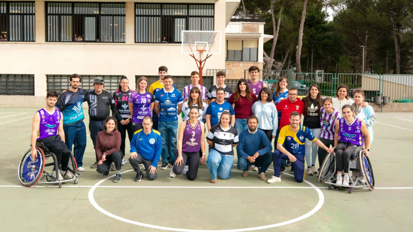 Representantes de los clubes durante la grabación del vídeo promocional