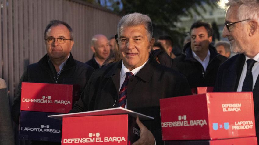 El aspirante a la presidencia del FC Barcelona Joan Laporta