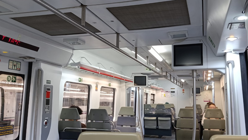 Imagen de archivo del interior de un tren de Cercanías