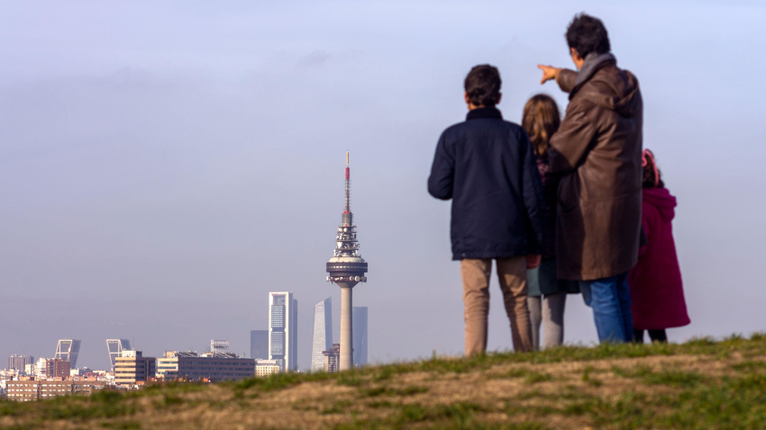 Vista de Madrid desde el Mirador Cerro del Tio Pio. Madrid