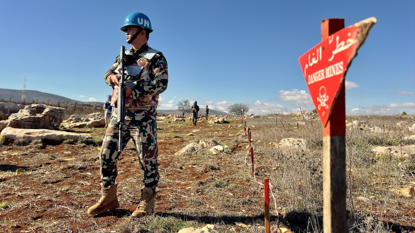 Soldados de la Fuerza Provisional de las Naciones Unidas en el Líbano