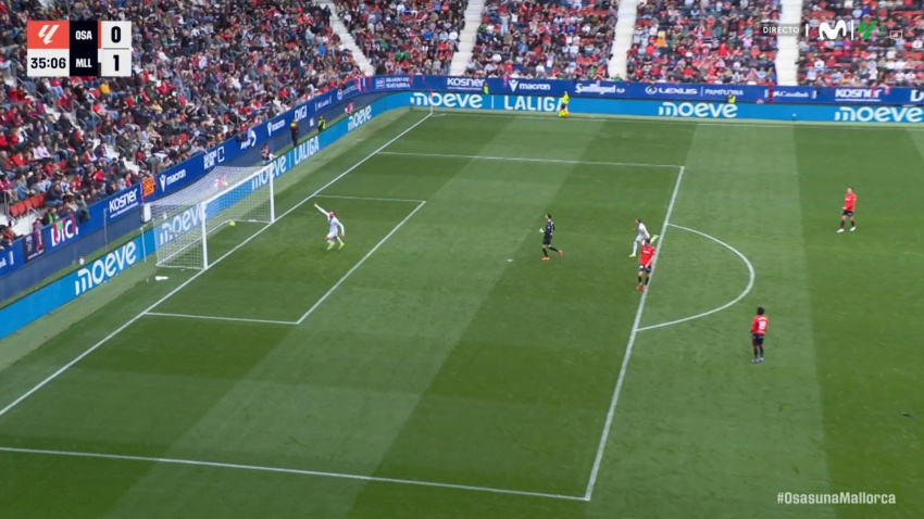 Muriqi marca a puerta vacía tras un grave error de Sergio Herrera.