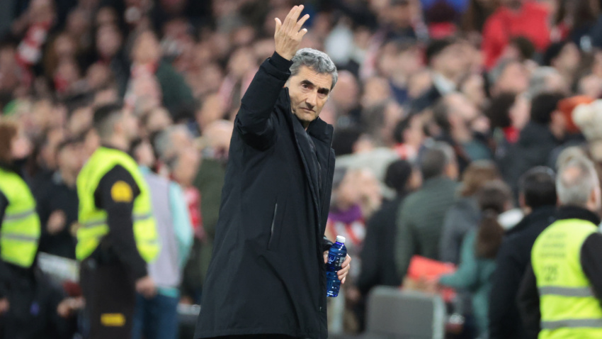 Ernesto Valverde, durante el Athletic-Barcelona
