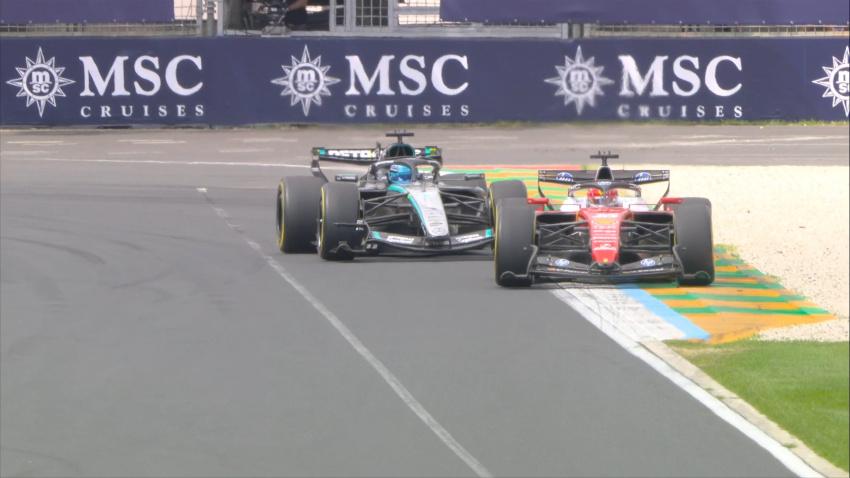 Charles Leclerc lidera la carrera en Albert Park tras las primeras vueltas.