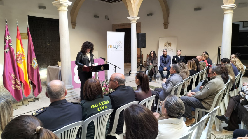 Momento del acto del 8M en Lorca