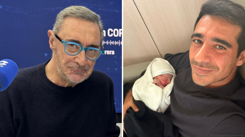 Carlos Herrera junto a Alberto Herrera y su hijo Marcos