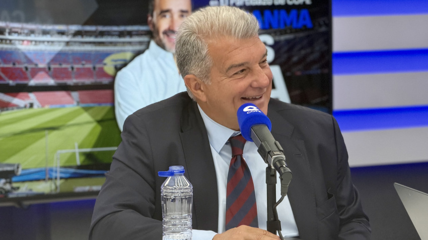 Joan Laporta durante su entrevista en El Partidazo de COPE