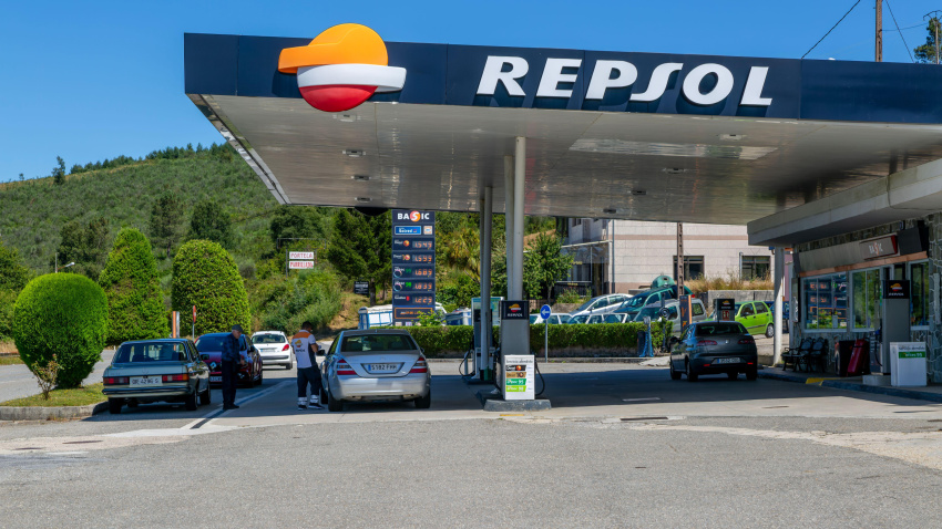 Foto de archivo de una gasolinera ubicada en A Portela de Lamas, Pontevedra