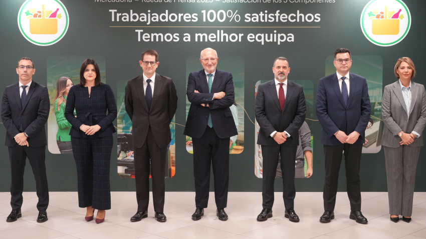 Juan Roig, presidente de Mercadona, tras la celebración de la Rueda de Prensa