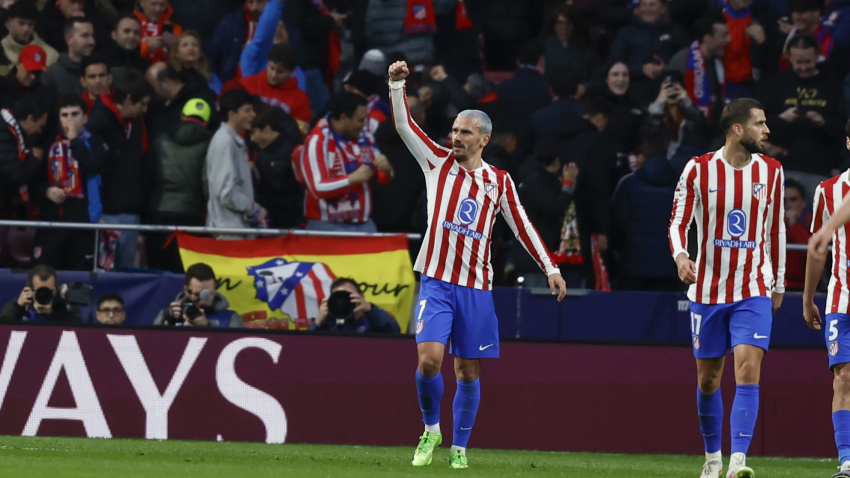 Griezmann celebra su gol en el Atlético - Tottenham en la ida de los octavos de final de la Champions